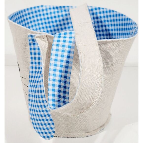 Easter Basket with Bunny Ears and Handle for Toddler Boys or Girls (Blue) - Picture 8 of 8